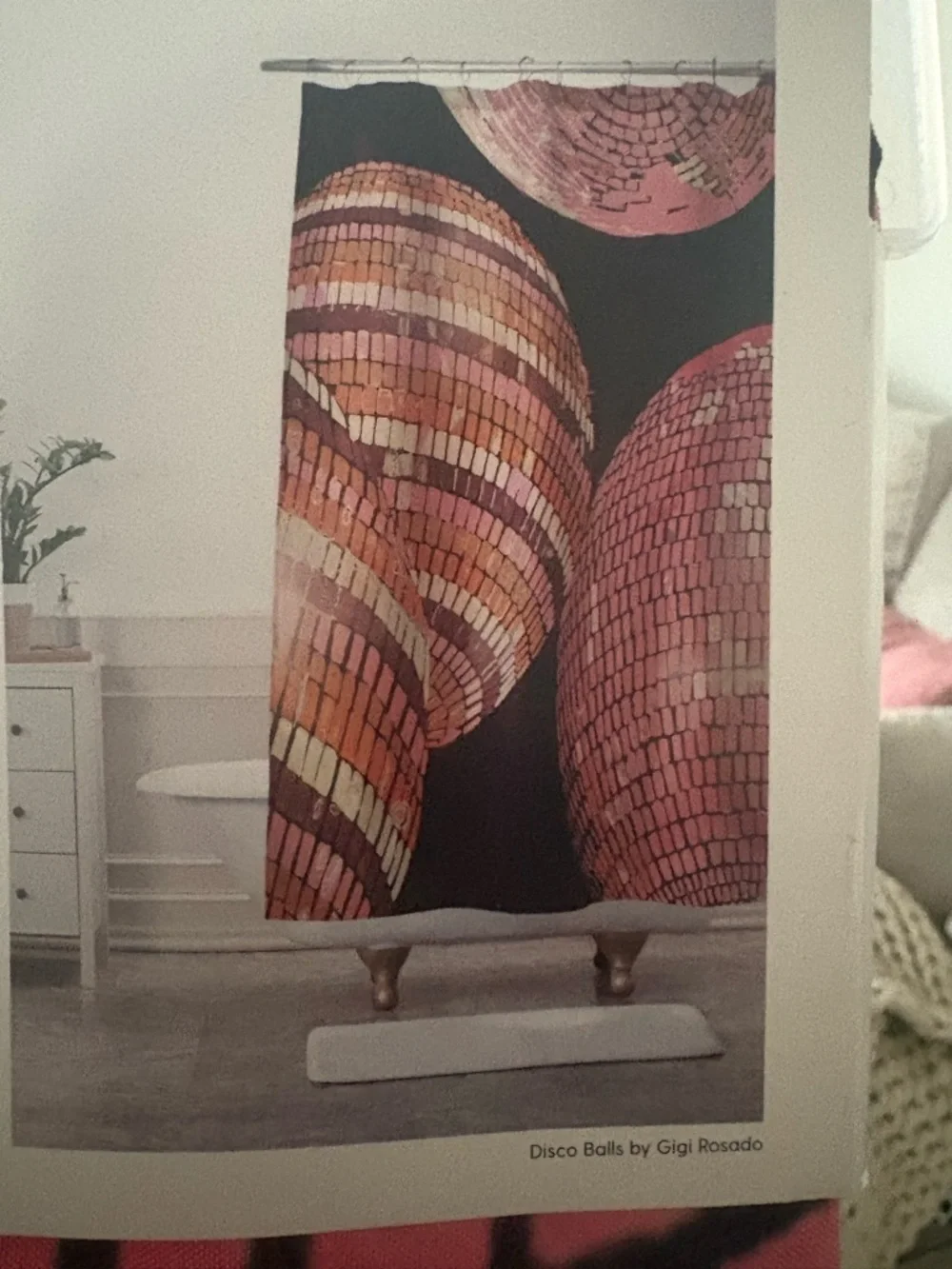 Society6 Disco Ball Shower Curtain
